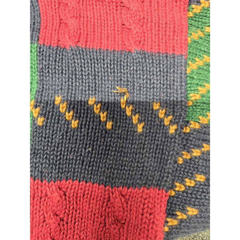Vintage 90s St Johns Bay Sweater Colorful Geometric Chunky Knit‎  Size XL - Picture 4 of 8
